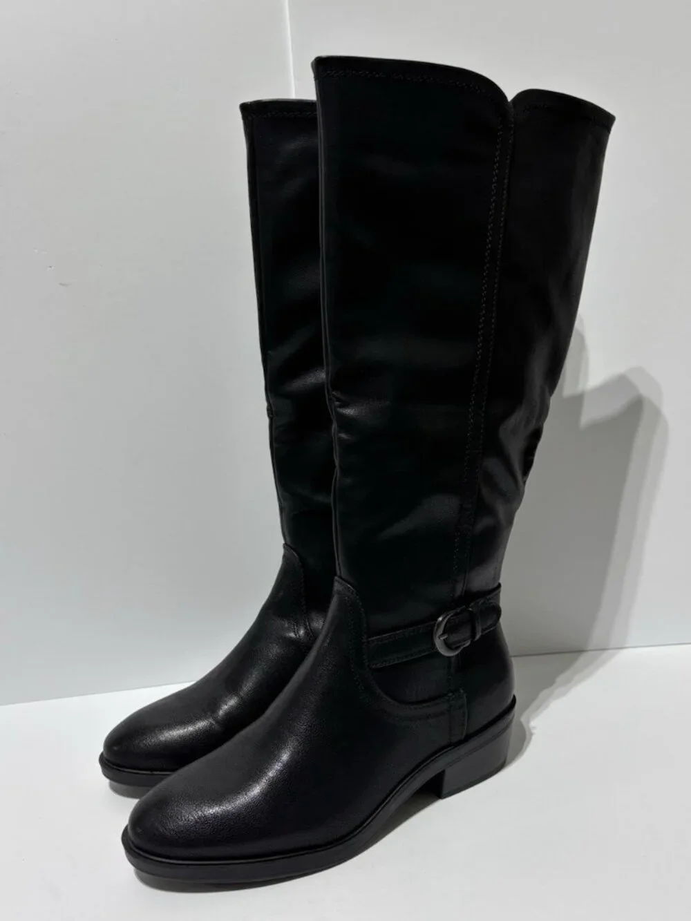 Baretraps Women’s Nena Black Riding Boots, Size 9W, Wide Calf